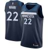 Navy Andrew Wiggins Twill Basketball Jersey -Timberwolves #22 Wiggins Twill Jerseys, FREE SHIPPING