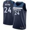 Navy Micheal Williams Twill Basketball Jersey -Timberwolves #24 Williams Twill Jerseys, FREE SHIPPING