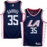 Clippers #35 Wenyen Gabriel LA Navy Jersey