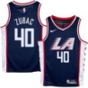 Clippers #40 Ivica Zubac LA Navy Jersey