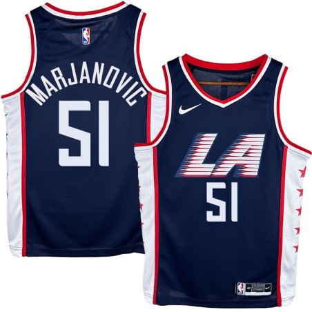 Clippers #51 Boban Marjanovic LA Navy Jersey