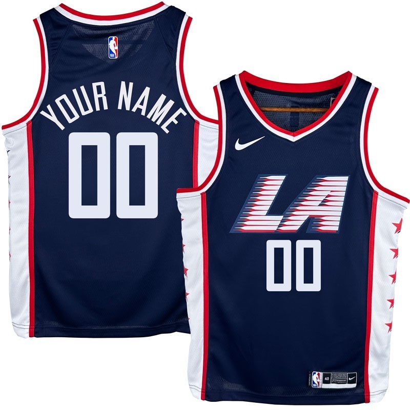 [Customized] LA Clippers your name number custom LA Navy Jersey