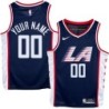 [Customized] LA Clippers your name number custom LA Navy Jersey