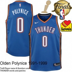 Olden Polynice OKC Thunder 2025 Finals Champions Jersey #0