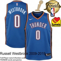 Russell Westbrook OKC Thunder 2025 Finals Champions Jersey #0