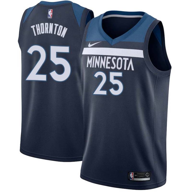 Navy Bob Thornton Twill Basketball Jersey -Timberwolves #25 Thornton Twill Jerseys, FREE SHIPPING