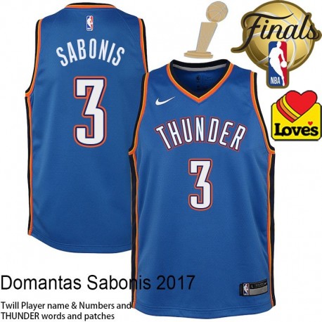 Domantas Sabonis OKC Thunder 2025 Finals Champions Jersey #3