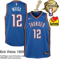 Bob Weiss OKC Thunder 2025 Finals Champions Jersey #12
