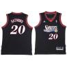 Black Throwback Craig Raymond Twill Basketball Jersey -76ers #20 Raymond Twill Jerseys, FREE SHIPPING