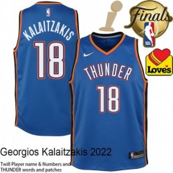 Georgios Kalaitzakis OKC Thunder 2025 Finals Champions Jersey #18
