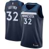 Navy Christian Laettner Twill Basketball Jersey -Timberwolves #32 Laettner Twill Jerseys, FREE SHIPPING