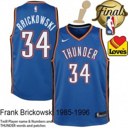Frank Brickowski OKC Thunder 2025 Finals Champions Jersey #34