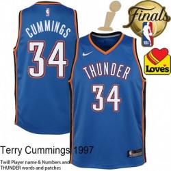 Terry Cummings OKC Thunder 2025 Finals Champions Jersey #34
