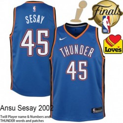 Ansu Sesay OKC Thunder 2025 Finals Champions Jersey #45