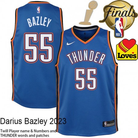 Darius Bazley OKC Thunder 2025 Finals Champions Jersey #55
