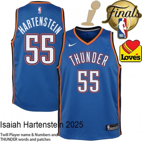 Isaiah Hartenstein OKC Thunder 2025 Finals Champions Jersey #55