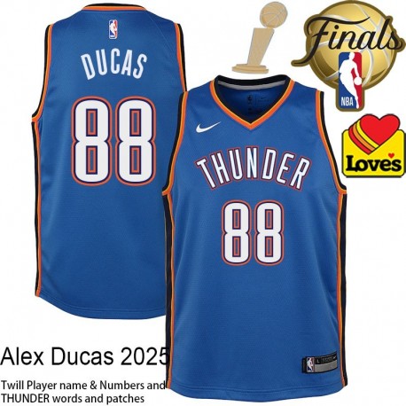 Alex Ducas OKC Thunder 2025 Finals Champions Jersey #88