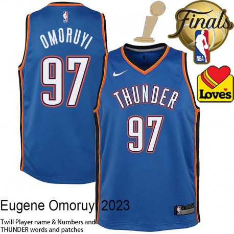 Eugene Omoruyi OKC Thunder 2025 Finals Champions Jersey #97