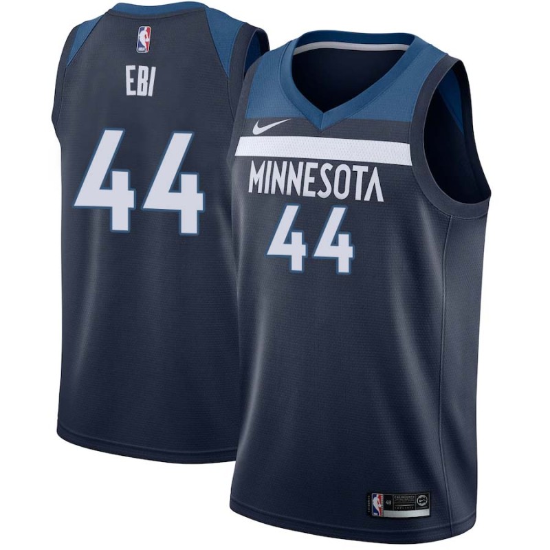 Navy Ndudi Ebi Twill Basketball Jersey -Timberwolves #44 Ebi Twill Jerseys, FREE SHIPPING