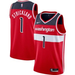 Red Rod Strickland Twill Basketball Jersey -Wizards #1 Strickland Twill Jerseys, FREE SHIPPING