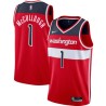 Red Chris McCullough Twill Basketball Jersey -Wizards #1 McCullough Twill Jerseys, FREE SHIPPING