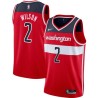 Red Michael Wilson Twill Basketball Jersey -Wizards #2 Wilson Twill Jerseys, FREE SHIPPING