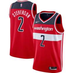 Red DeShawn Stevenson Twill Basketball Jersey -Wizards #2 Stevenson Twill Jerseys, FREE SHIPPING