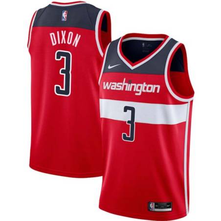 Red Juan Dixon Twill Basketball Jersey -Wizards #3 Dixon Twill Jerseys, FREE SHIPPING