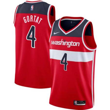 Red Marcin Gortat Twill Basketball Jersey -Wizards #4 Gortat Twill Jerseys, FREE SHIPPING