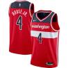 Red Danuel House Jr. Twill Basketball Jersey -Wizards #4 House Jr. Twill Jerseys, FREE SHIPPING