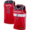 Red Dominic McGuire Twill Basketball Jersey -Wizards #5 McGuire Twill Jerseys, FREE SHIPPING