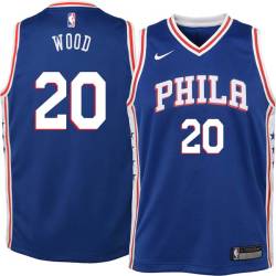 Blue Leon Wood Twill Basketball Jersey -76ers #20 Wood Twill Jerseys, FREE SHIPPING