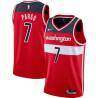 Red Jannero Pargo Twill Basketball Jersey -Wizards #7 Pargo Twill Jerseys, FREE SHIPPING