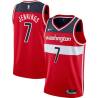 Red Brandon Jennings Twill Basketball Jersey -Wizards #7 Jennings Twill Jerseys, FREE SHIPPING