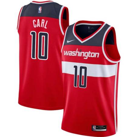 Red Howie Carl Twill Basketball Jersey -Wizards #10 Carl Twill Jerseys, FREE SHIPPING