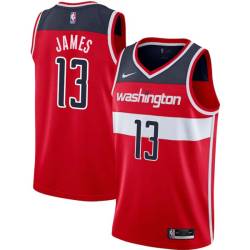 Red Mike James Twill Basketball Jersey -Wizards #13 James Twill Jerseys, FREE SHIPPING