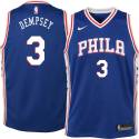 George Dempsey Twill Basketball Jersey -76ers #3 Dempsey Twill Jerseys, FREE SHIPPING