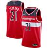 Red Slick Leonard Twill Basketball Jersey -Wizards #21 Leonard Twill Jerseys, FREE SHIPPING