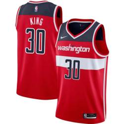 Red Bernard King Twill Basketball Jersey -Wizards #30 King Twill Jerseys, FREE SHIPPING