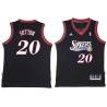 Black Throwback Greg Sutton Twill Basketball Jersey -76ers #20 Sutton Twill Jerseys, FREE SHIPPING