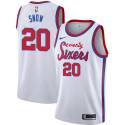 Eric Snow Twill Basketball Jersey -76ers #20 Snow Twill Jerseys, FREE SHIPPING