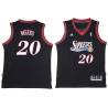 Black Throwback Jodie Meeks Twill Basketball Jersey -76ers #20 Meeks Twill Jerseys, FREE SHIPPING