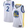 White Nate Robinson Twill Basketball Jersey -Warriors #2 Robinson Twill Jerseys, FREE SHIPPING