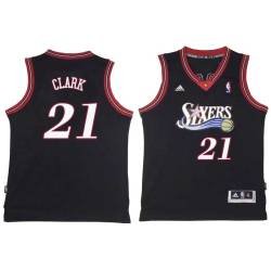 Black Throwback Archie Clark Twill Basketball Jersey -76ers #21 Clark Twill Jerseys, FREE SHIPPING