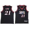 Black Throwback Archie Clark Twill Basketball Jersey -76ers #21 Clark Twill Jerseys, FREE SHIPPING