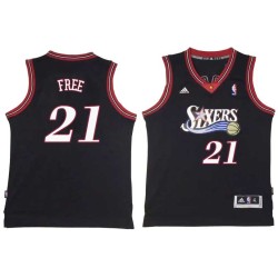 Black Throwback World B. Free Twill Basketball Jersey -76ers #21 Free Twill Jerseys, FREE SHIPPING