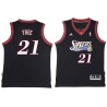 Black Throwback World B. Free Twill Basketball Jersey -76ers #21 Free Twill Jerseys, FREE SHIPPING