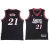 Black Throwback Kenny Green Twill Basketball Jersey -76ers #21 Green Twill Jerseys, FREE SHIPPING