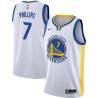 White Gary Phillips Twill Basketball Jersey -Warriors #7 Phillips Twill Jerseys, FREE SHIPPING