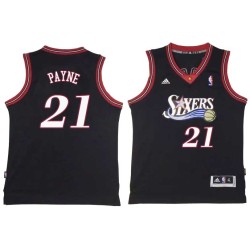 Black Throwback Kenny Payne Twill Basketball Jersey -76ers #21 Payne Twill Jerseys, FREE SHIPPING